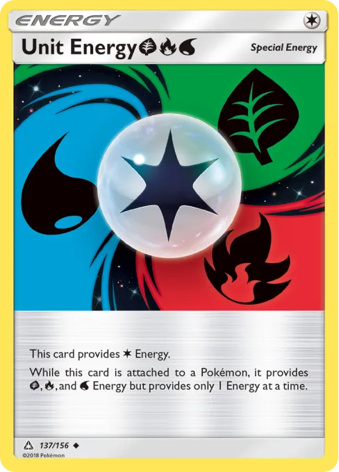 Unit Energy GrassFireWater - Reverse Holo
