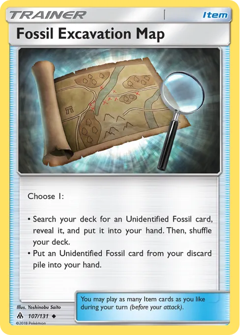 Fossil Excavation Map - Reverse Holo