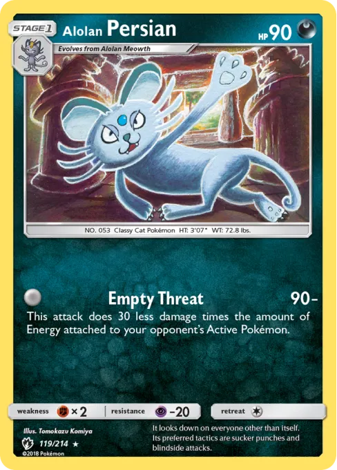 Alolan Persian - Reverse Holo
