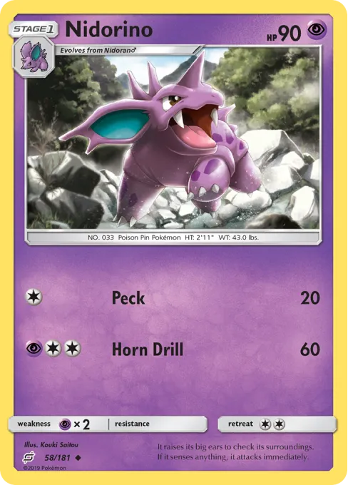 Nidorino - Reverse Holo