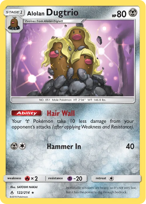 Alolan Dugtrio - Reverse Holo