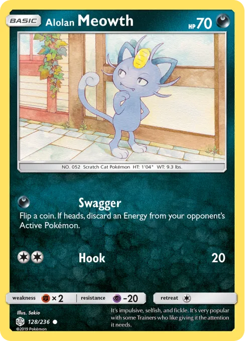 Alolan Meowth - Reverse Holo