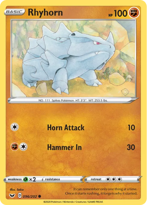 Rhyhorn - Reverse Holo