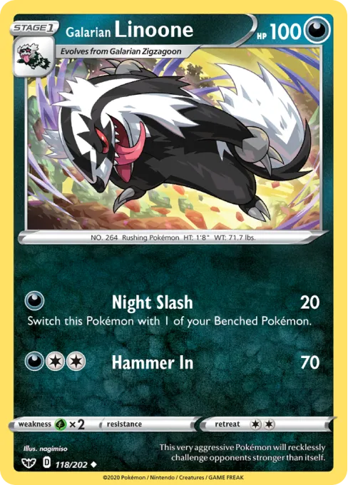 Galarian Linoone - Reverse Holo