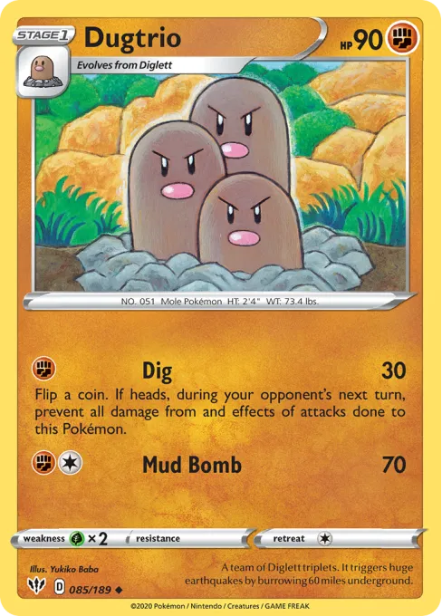 Dugtrio - Reverse Holo