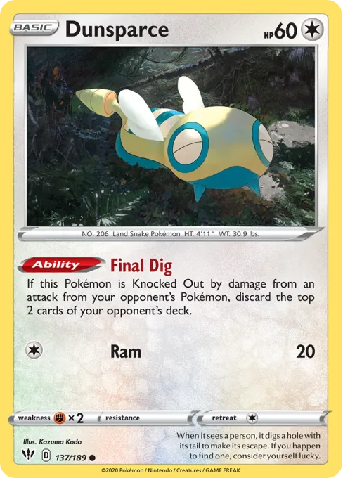 Dunsparce - Reverse Holo