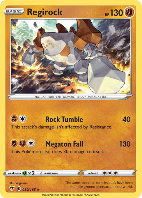 Regirock - Reverse Holo