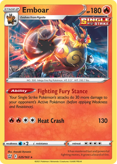 Emboar - Reverse Holo