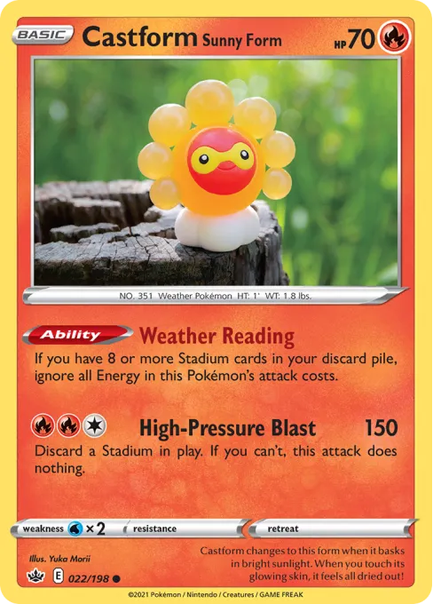 Castform Sunny Form - Reverse Holo