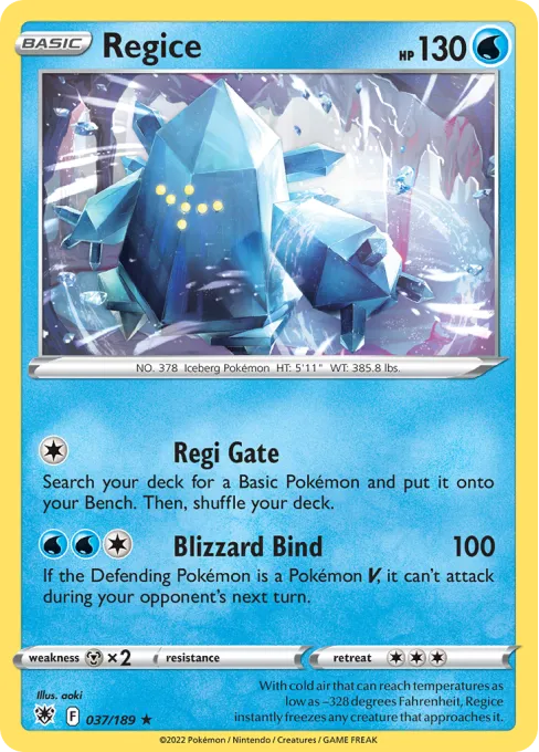 Regice - Reverse Holo