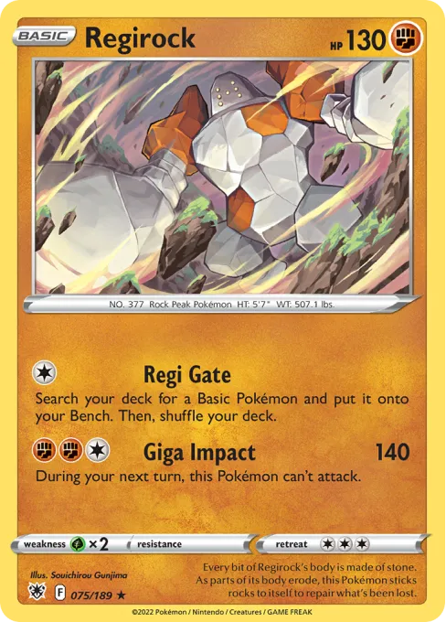 Regirock - Reverse Holo