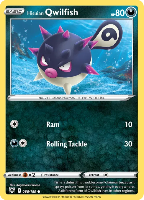 Hisuian Qwilfish - Reverse Holo