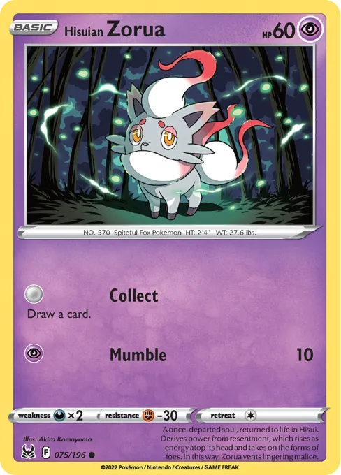 Hisuian Zorua - Reverse Holo