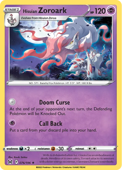 Hisuian Zoroark - Reverse Holo