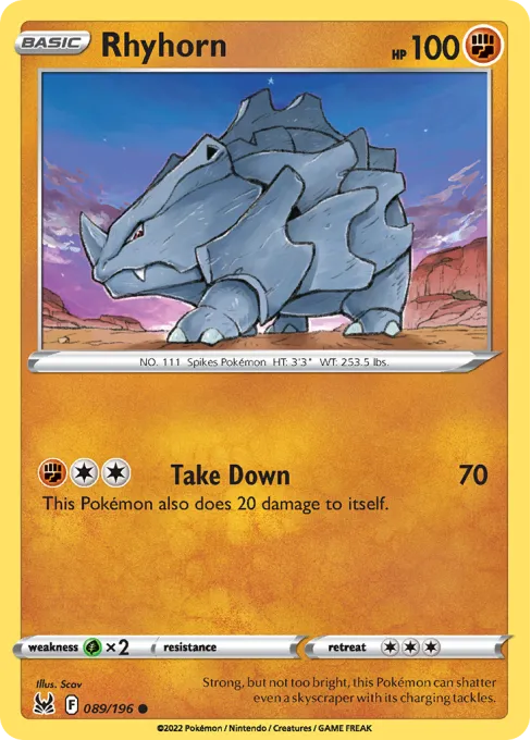 Rhyhorn - Reverse Holo