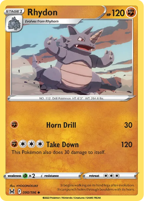 Rhydon - Reverse Holo