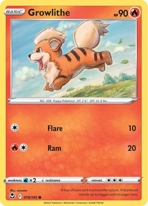 Growlithe - Reverse Holo