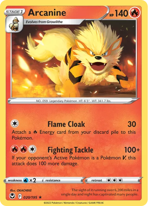 Arcanine - Reverse Holo