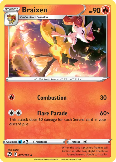 Braixen - Reverse Holo