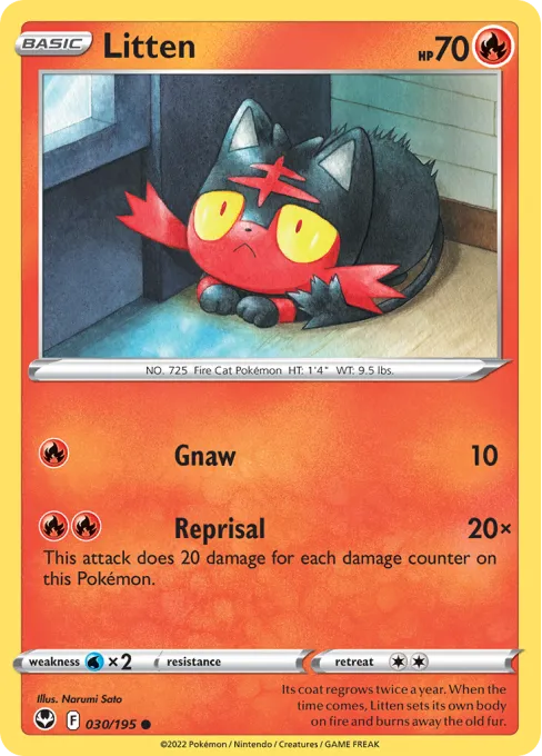 Litten - Reverse Holo