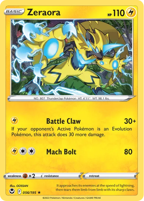 Zeraora - Reverse Holo