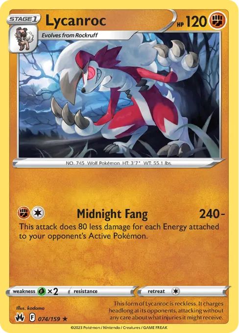 Lycanroc - Reverse Holo