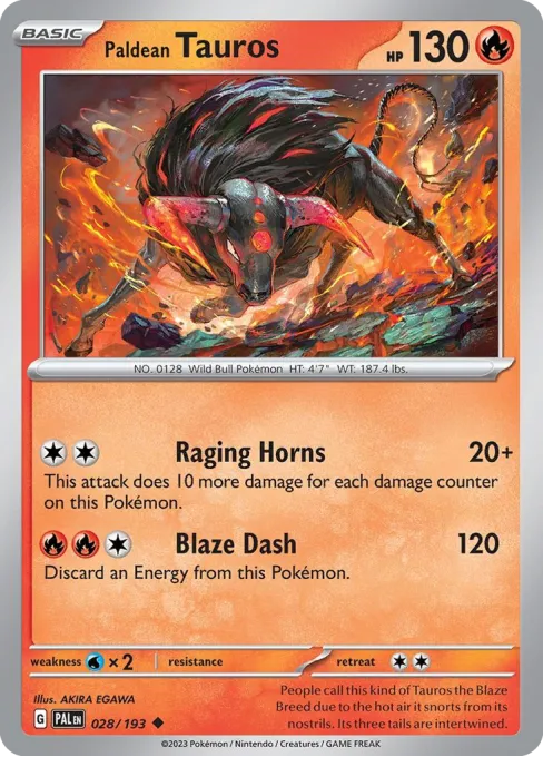 Paldean Tauros - Reverse Holo