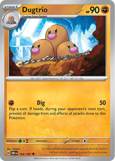 Dugtrio - Reverse Holo