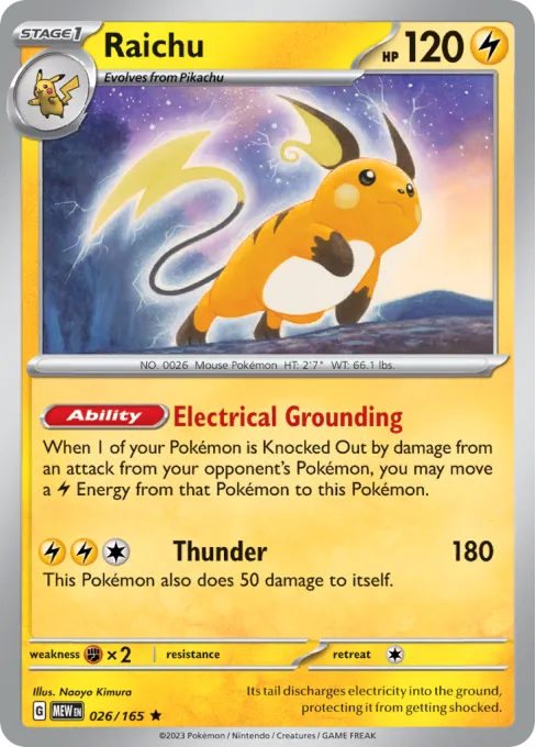 Raichu - Reverse Holo