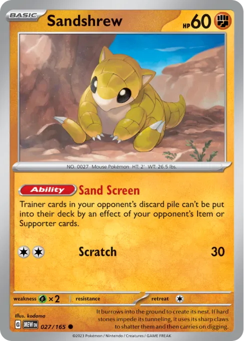 Sandshrew - Reverse Holo