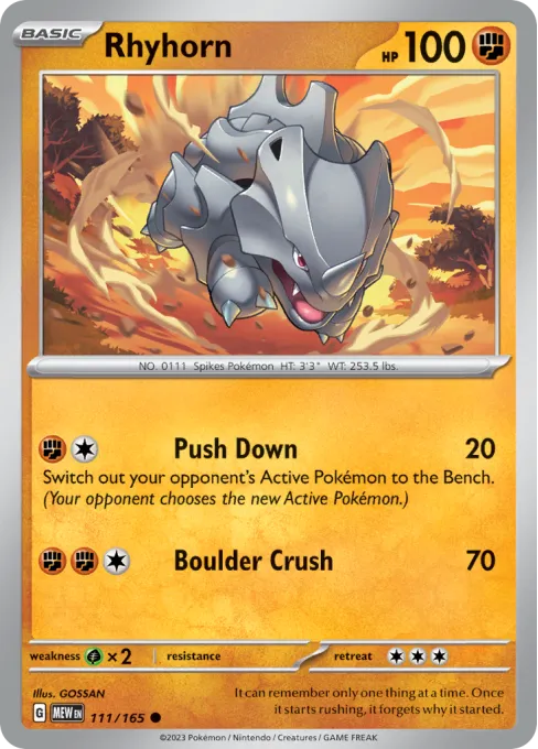 Rhyhorn - Reverse Holo