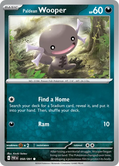 Paldean Wooper - Reverse Holo