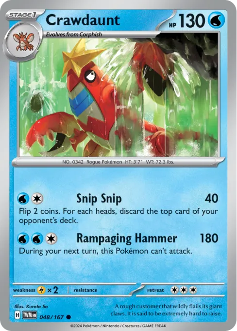 Crawdaunt - Reverse Holo