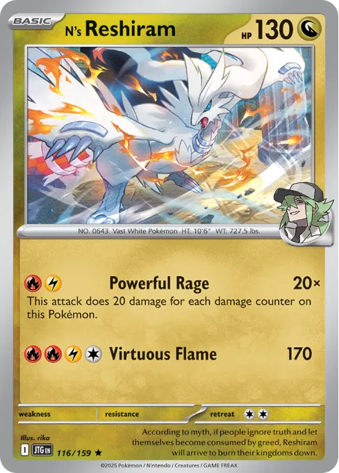 N's Reshiram - Reverse Holo