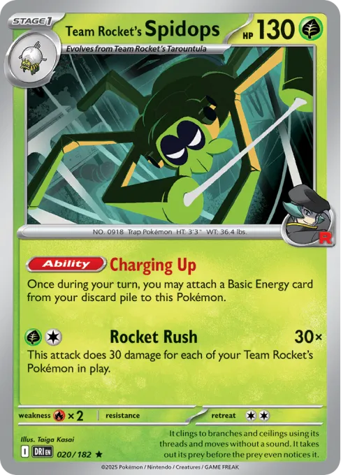 Team Rocket's Spidops - Reverse Holo