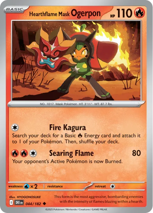 Hearthflame Mask Ogerpon - Reverse Holo