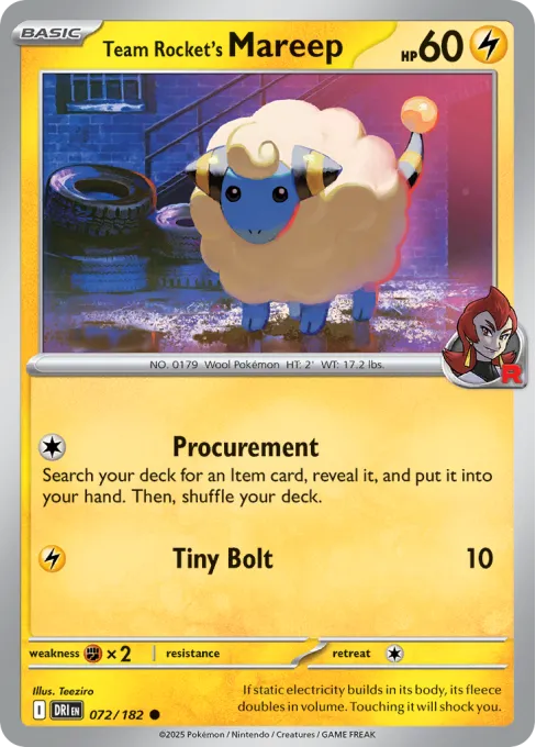 Team Rocket's Mareep - Reverse Holo