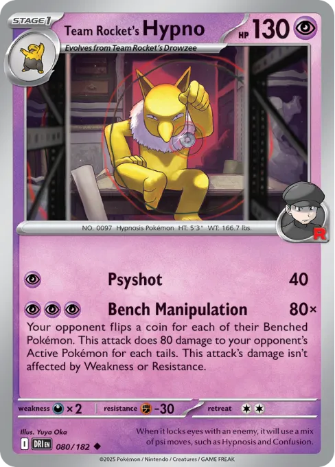 Team Rocket's Hypno - Reverse Holo