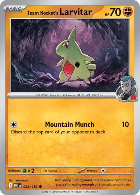 Team Rocket's Larvitar - Reverse Holo
