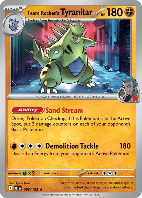 Team Rocket's Tyranitar - Reverse Holo