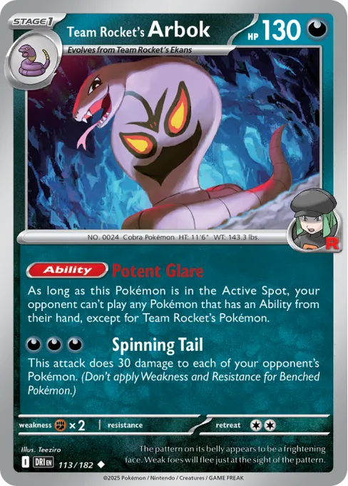 Team Rocket's Arbok - Reverse Holo