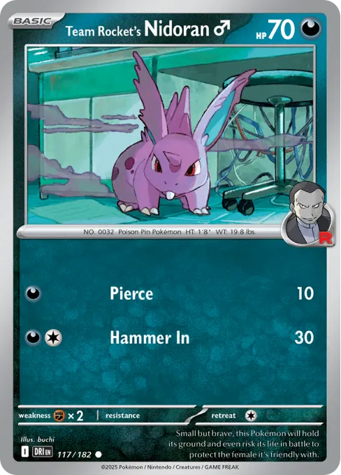 Team Rocket's Nidoran♂ - Reverse Holo