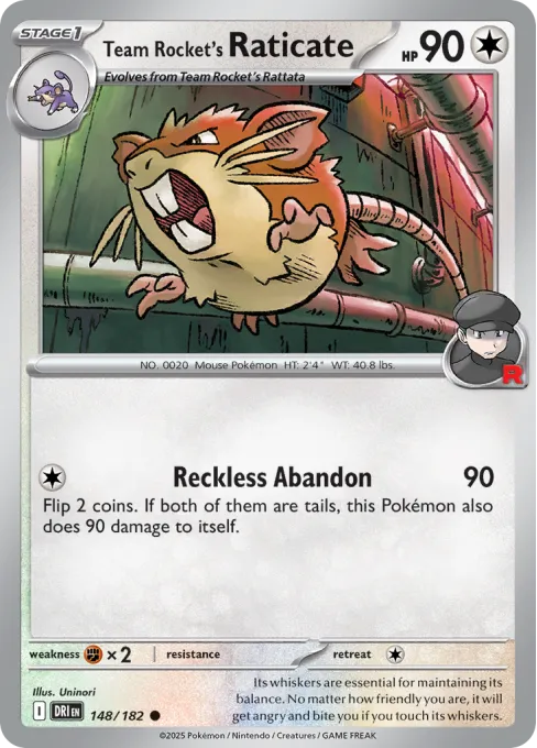 Team Rocket's Raticate - Reverse Holo