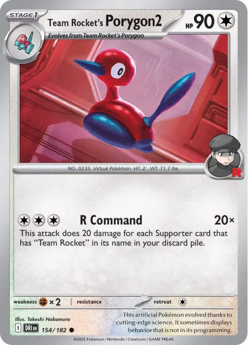 Team Rocket's Porygon2 - Reverse Holo