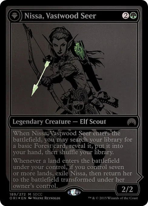 Nissa, Vastwood Seer // Nissa, Sage Animist - Foil