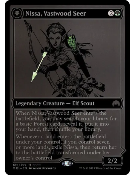 Nissa, Vastwood Seer // Nissa, Sage Animist - Foil
