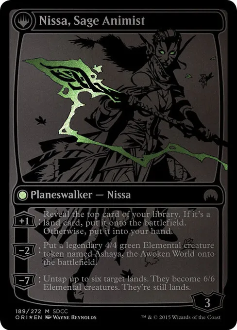Nissa, Vastwood Seer // Nissa, Sage Animist - Foil