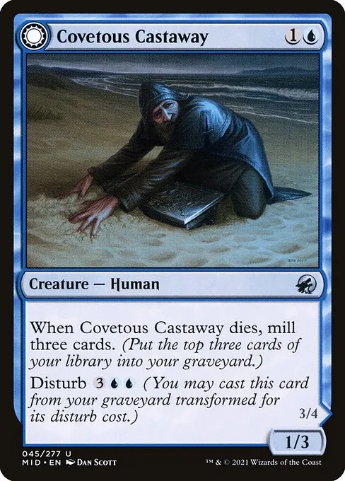 Covetous Castaway // Ghostly Castigator - Foil