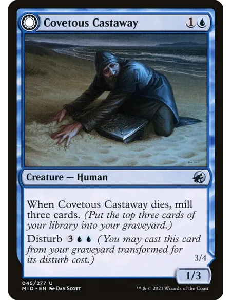 Covetous Castaway // Ghostly Castigator - Foil