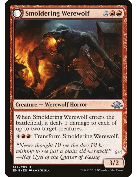 Smoldering Werewolf // Erupting Dreadwolf